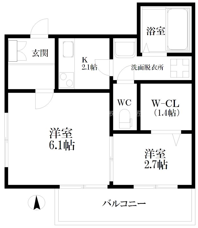 エルメゾン聖天下 間取り