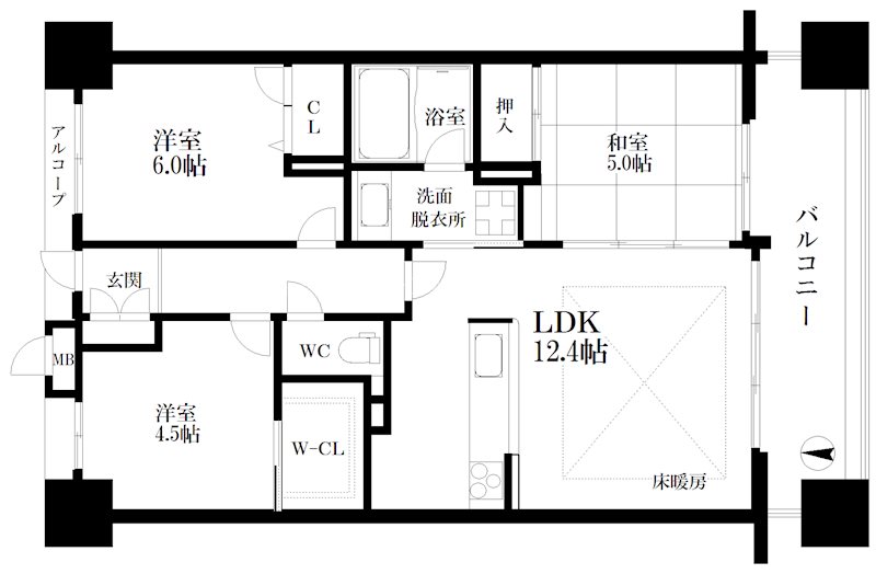 エスリード住吉公園通り 間取り