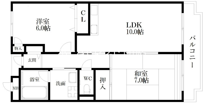 グランドハイツ天神ノ森 間取り