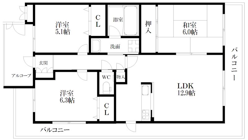 ベルデフラッツ住吉 間取り