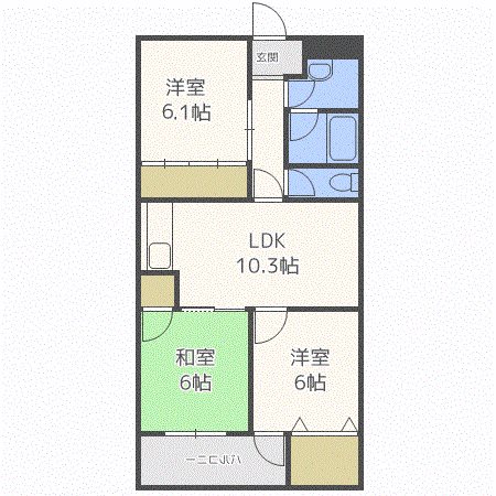 グルパ住吉Ⅱ号館 間取り