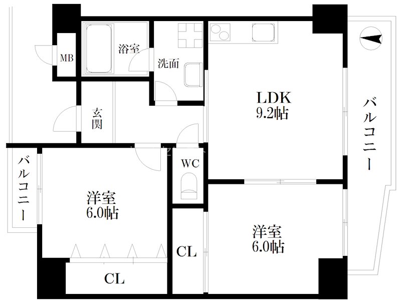 サイプレス住之江 間取り