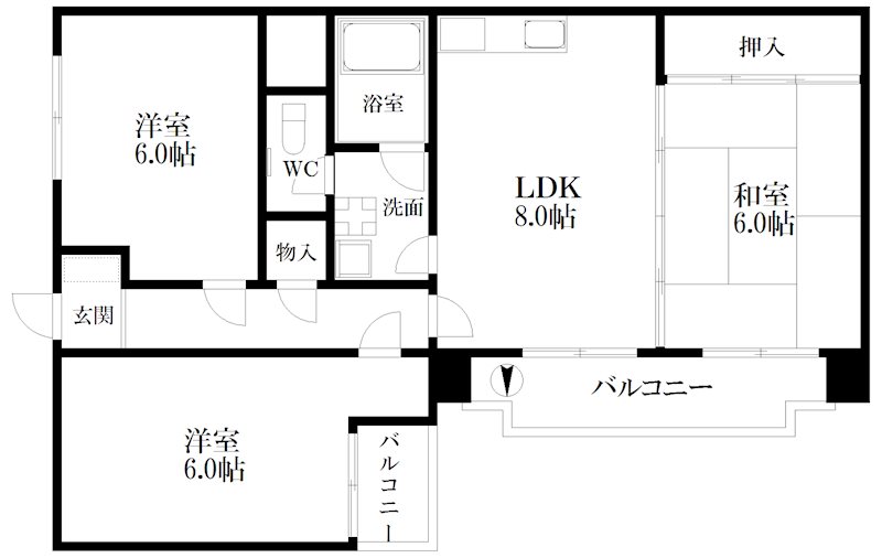 北畠西清川ビル 間取り