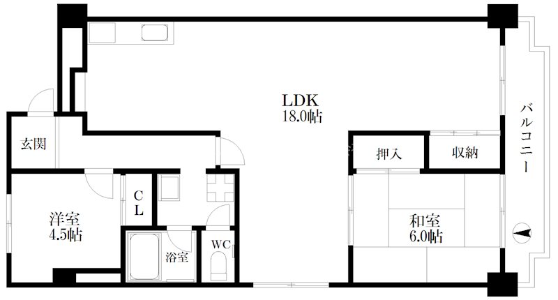 開成サンハイツ玉出 間取り