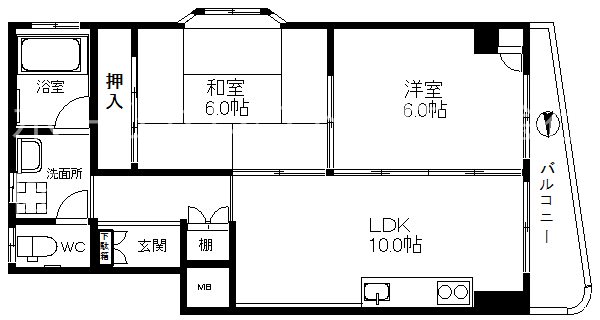グランドヒルズ玉出 間取り