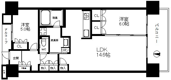 イニシアブラン住之江公園 間取り