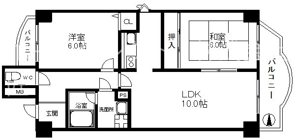オーセント住之江 間取り