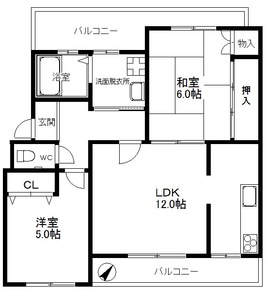 ノースグランヴィア北畠 間取り