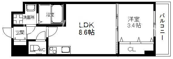 アンフィニＸⅥ岸里 間取り