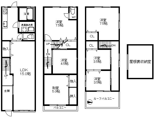 潮路2丁目戸建賃貸 間取り