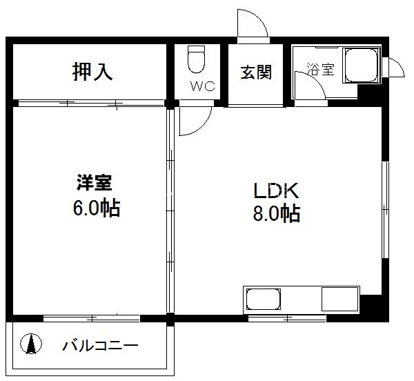 玉出第5Aマンション 間取り