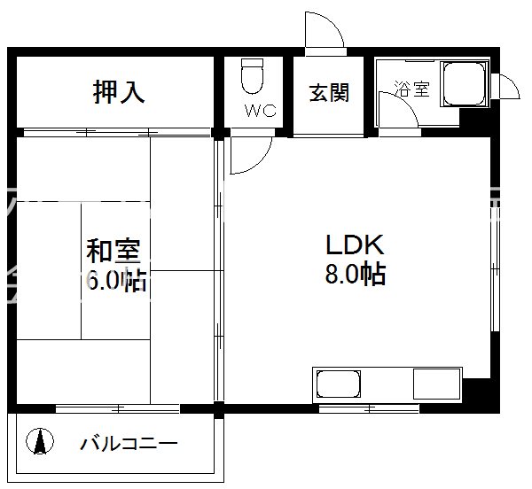 玉出第5Aマンション 間取り