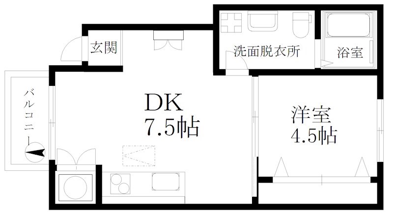 アクアコート玉出 間取り