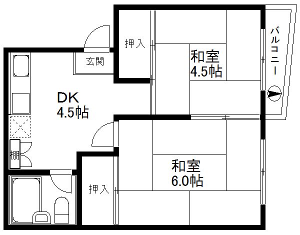 コーポオリエンタル 間取り