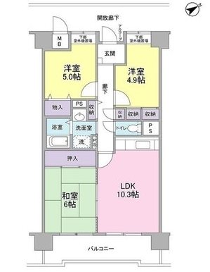 サニーコットン住之江 間取り