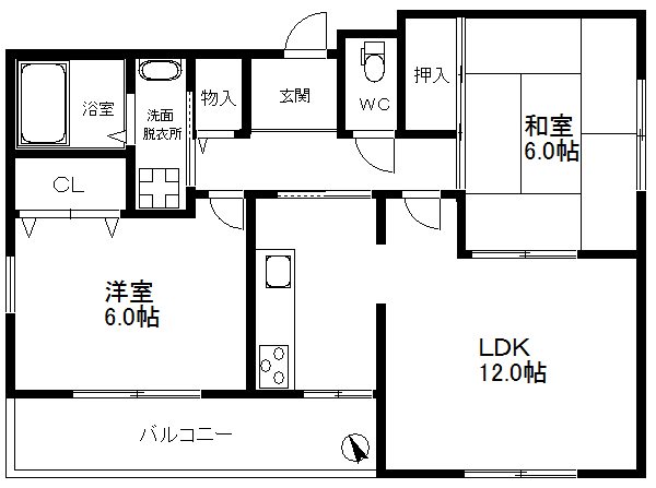 ノースグランヴィア北畠 間取り