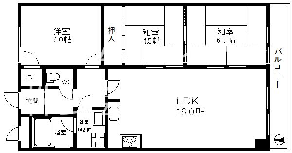 WIN帝塚山 間取り