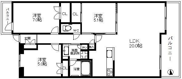 アデニウム北加賀屋 間取り