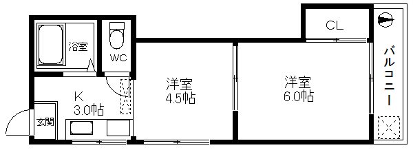 玉出第5Aマンション 間取り
