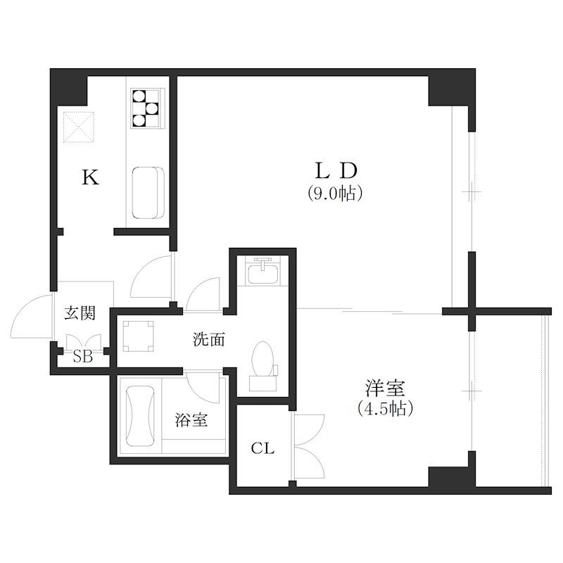 グランドムール岸里 間取り