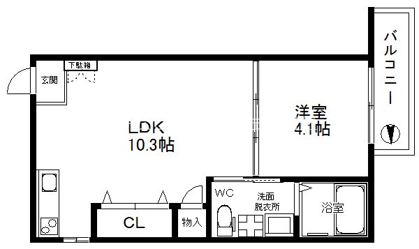 Fメゾン西加賀屋Ⅰ番館 間取り