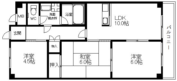 ドリーム中加賀屋 間取り