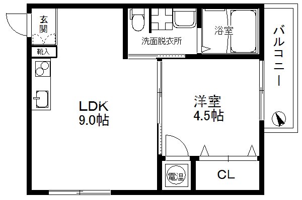 Fメゾン北加賀屋Ⅲ番館 間取り