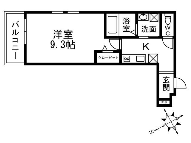 ソレイユ聖天下C 間取り