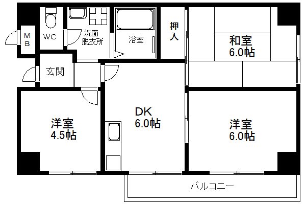 メゾン北加賀屋 間取り