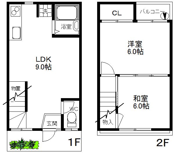 東粉浜2丁目貸家（Re-Home東粉浜） 間取り