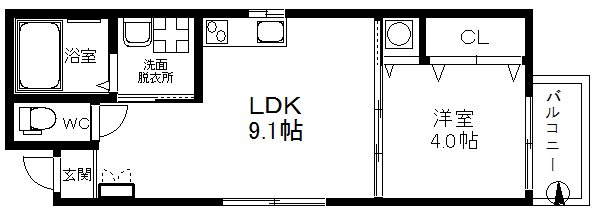 Ｆメゾン住之江 間取り