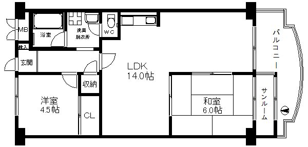 エバーグリーン住吉 間取り