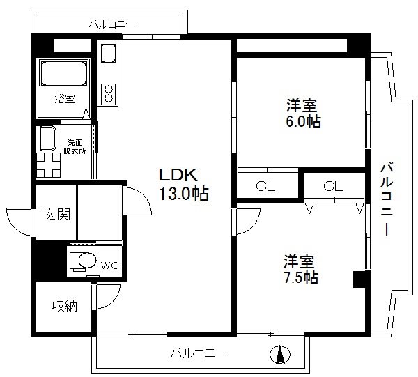 ラパンジール粉浜 間取り