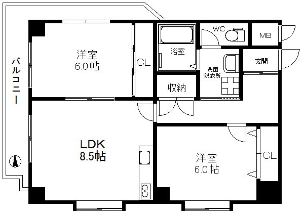 ラパンジール粉浜 間取り