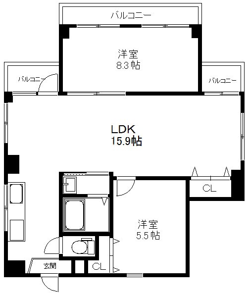 さんさん玉出 間取り