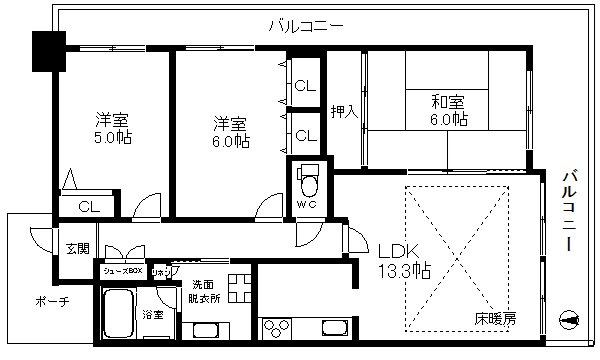 エスリード住吉公園通り 間取り