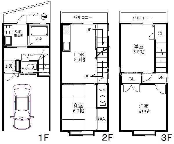 玉出東1丁目戸建賃貸 間取り