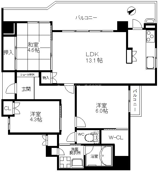 ブランズ帝塚山万代池公園 間取り