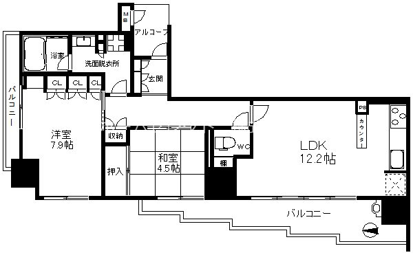 サンメゾン住吉沢之町駅前ゲート 間取り