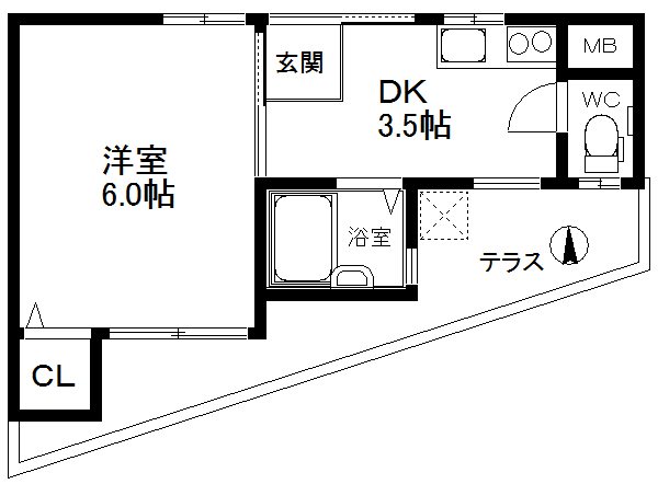 ハイツ玉出東 間取り