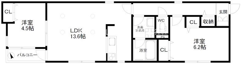 ステディ帝塚山 間取り
