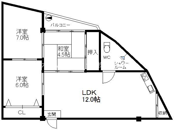 ニコーハイツ住吉 間取り