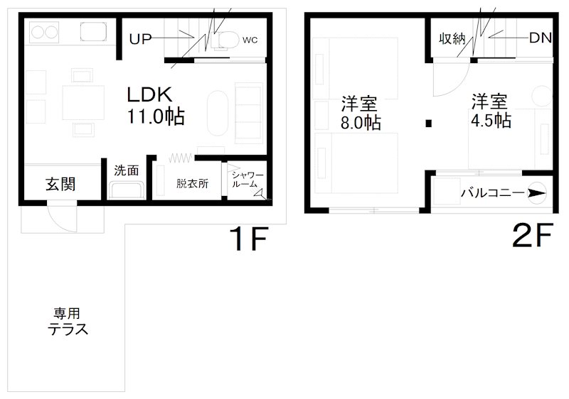 粉浜1丁目戸建賃貸 間取り