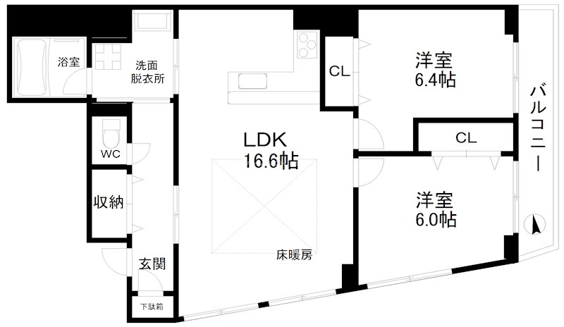 エスポワール帝塚山 間取り