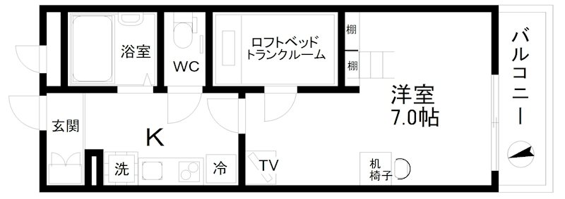 ワイズレジデンス天下茶屋 間取り