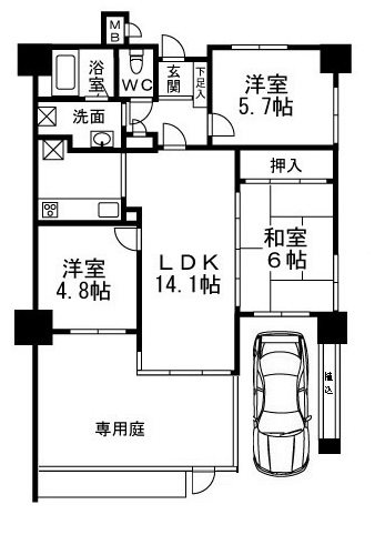 大阪府大阪市住之江区新北島３丁目 間取り