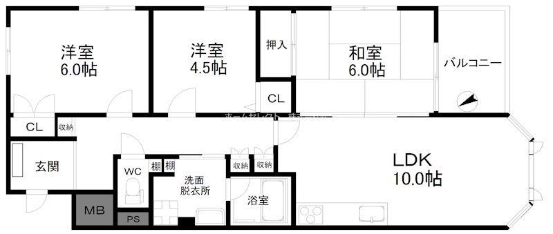 プリメール帝塚山 間取り