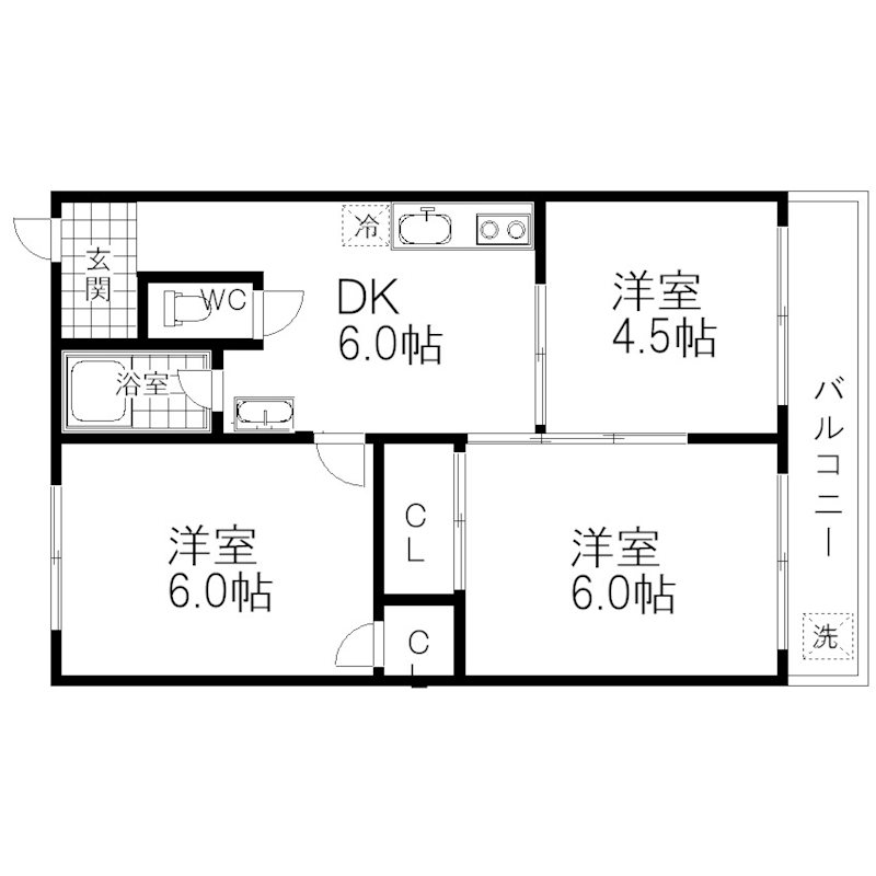 グランビルド北加賀屋Ⅱ 間取り