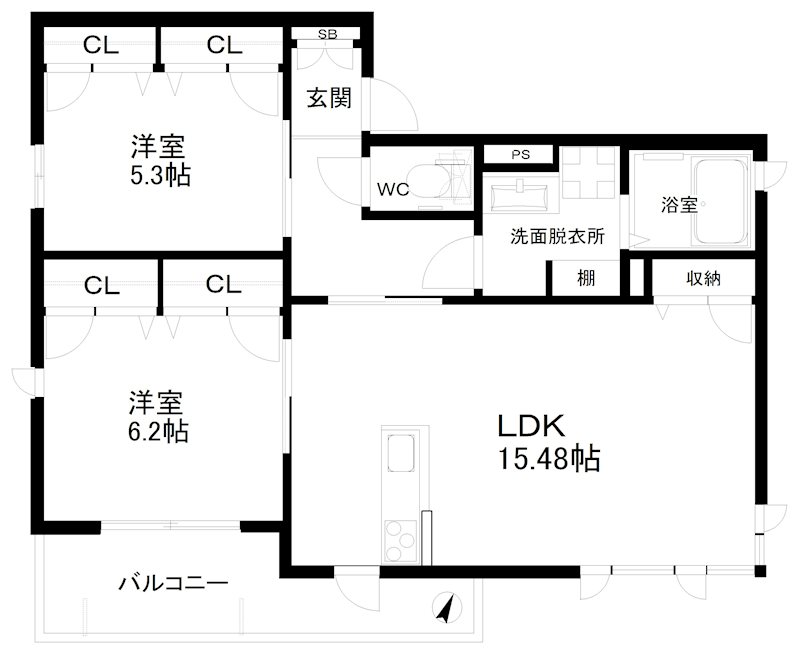シャーメゾンアルマカン 間取り