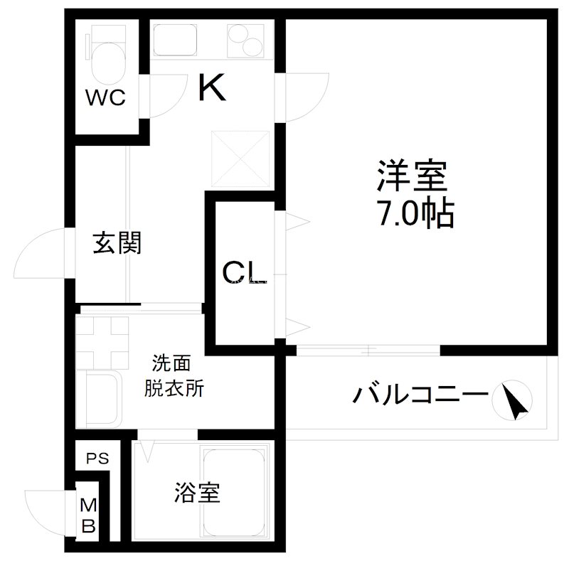 フジパレス我孫子前Ⅵ番館 間取り